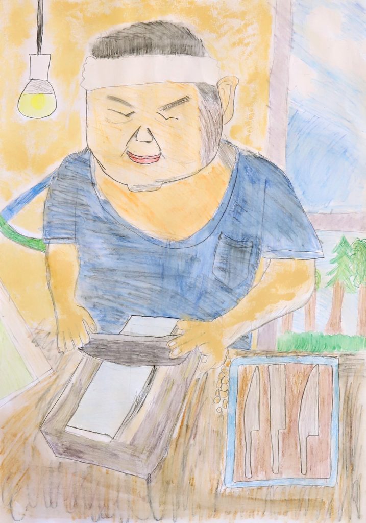 「わたしのじいちゃんがほうちょうやさん」一ノ木戸小学校　３年　石川　清花